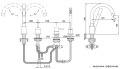 Kohlman MAXIMA QB244M bateria wannowa 4-otworowa