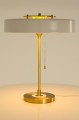 Lampa biurkowa ARTE biało-złota - aluminium, szkło King Home MT21409-3-350