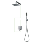 OMNIRES Hudson kompletny system podtynkowy SYS24XCR chrom