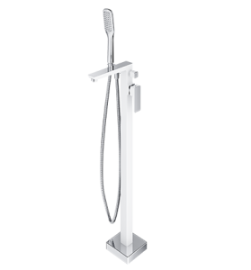 Omnires Parma PM7433CRB bateria wannowa wolnostojąca, kompletna chrom/biały