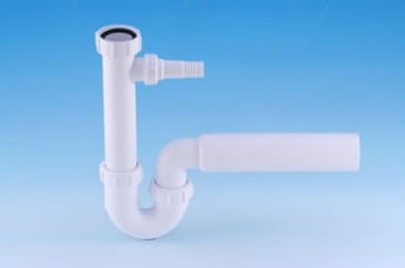 McAlpine HC7 Syfon zlewozmywakowy rurowy 1.1/2x50mm z podłączeniem do pralki lub zmywarki
