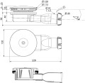 Radaway R400W SLIM - syfon do brodzika superniski h-4cm