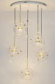 Lampa wisząca CAPRI DISC 5 złota - LED, aluminium, szkło King Home XCP9148-5A