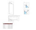 Radaway Modo New Black PNJ Frame 700x1500mm parawan nawannowy jednoczęściowy, szkło przejrzyste. Dostawa gratis!