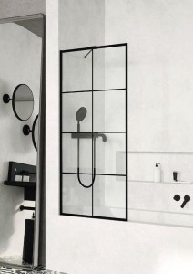 Radaway Modo New Black PNJ Factory 600x1500mm parawan nawannowy jednoczęściowy, szkło przejrzyste. Dostawa gratis! 10006060-54-55