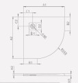 Radaway HKA8080-04 KYNTOS A 80x80 biały brodzik półokrągły z konglomeratu marmurowego