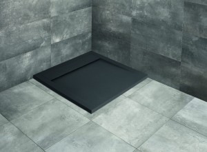 Radaway TEOS C 80x80 antracytowy brodzik kwadratowy z konglomeratu marmurowego HTC8080-64