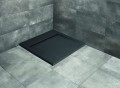 Radaway TEOS C 100x100 antracytowy brodzik kwadratowy z konglomeratu marmurowego HTC100100-64