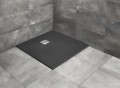 Radaway KYNTOS C 90x90 antracytowy brodzik kwadratowy z konglomeratu marmurowego HKC9090-64