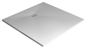 Radaway KYNTOS C 80x80 biały brodzik kwadratowy z konglomeratu marmurowego HKC8080-04