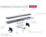 Radaway Odpływ liniowy SLIM 650mm 5L065S 5R065SX