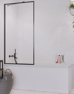 Radaway Idea Black PNJ II Frame 100 parawan nawannowy jednoczęściowy, szkło przejrzyste 1000x1500mm, 10001100-54-56. Dostawa gratis!