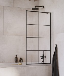 Radaway Idea Black PNJ Factory 60 parawan nawannowy jednoczęściowy, szkło przejrzyste 600x1500mm 10001060-54-55. Dostawa gratis!
