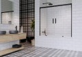 Radaway Idea Black PN DWD zabudowa nawannowa, parawan, drzwi przesuwne podwójne, szkło przejrzyste.