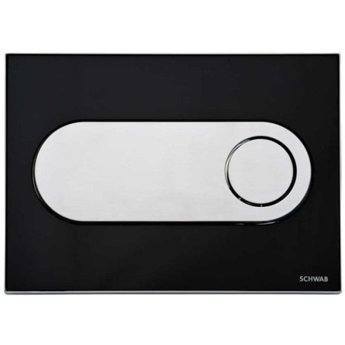 SCHWAB Circle 256719 Przycisk do spłukiwania dwudzielnego szkło czarny