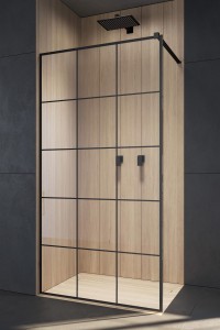 Radaway Modo X Black II Factory kabina walk-in 1100x2000 389314-54-55