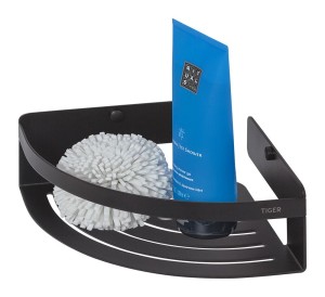 *Tiger Caddy 1400430746  Koszyk prysznicowy narożny Czarny