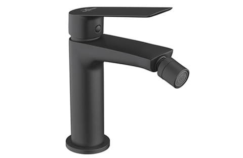 DEMM Rubinetterie Sleek bateria bidetowa z korkiem klik-klak czarny mat 9920/CZAR