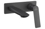DEMM Rubinetterie Sleek bateria umywalkowa podtynkowa bez korka czarny mat 9918/CZAR