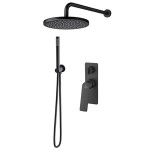 DEMM Rubinetterie Sleek zestaw natryskowy podtynkowy czarny mat 99ZES25/CZAR