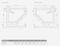 Radaway DOROS PT E 100x90 lewy brodzik pięciokątny SDRPT1090-01L