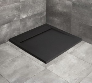 Radaway TEOS C BLACK 80x80 czarny brodzik kwadratowy z konglomeratu marmurowego HTC8080-54