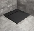 Radaway TEOS C BLACK 80x80 czarny brodzik kwadratowy z konglomeratu marmurowego