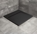 Radaway TEOS C BLACK 100x100 czarny brodzik kwadratowy z konglomeratu marmurowego HTC100100-54