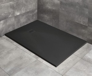 Radaway KYNTOS F BLACK 210×90 czarny brodzik prostokątny z konglomeratu marmurowego HKF21090-54