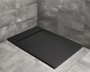 Radaway TEOS F BLACK 210×90 czarny brodzik prostokątny z konglomeratu marmurowego HTF21090-54