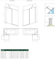 Radaway NES BLACK PND II 1parawan nawannowy czarny dwuczęściowy, uchylny prawy