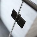 Radaway NES BLACK PND I parawan nawannowy czarny dwuczęściowy, uchylny lewy