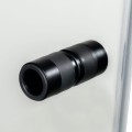 Radaway Nes 8 Black KDJ B kabina kwadratowa/prostokątna drzwi 80 prawe + ścianka, szkło przejrzyste