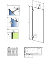 Radaway Essenza Pro Gold PNJ II  parawan nawannowy jednoczęściowy wykończenia w kolorze złotym