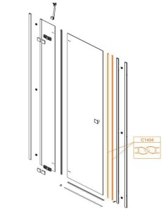 Sanplast FREE LINE 660-C1404 uszczelka magnetyczna drzwi 