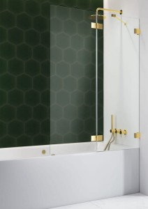 Radaway Essenza Pro Gold PND II 100 parawan nawannowy dwuczęściowy złoty prawy 10102100-09-01R