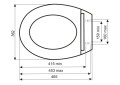 S-10 ARTGOS deska sedesowa z ABS 36 x 46.5 biała