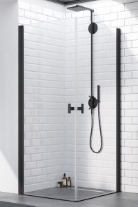 Radaway Nes 8 Black KDD I kabina kwadratowa część lewa 80 L 10071080-54-01L do kompletowania z prawą częścią