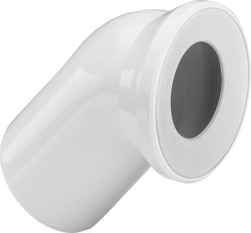 Viega 101718 Łuk przyłączeniowy 45° do WC DN 110 biały alpejski z uszczelką wargową