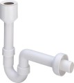 Viega 114640 Syfon do pisuaru lub zlewu żeliwnego rurowy z tworzywa sztucznego 7985.94 DN 50 odpływ poziomy, uszczelka wargowa, rozeta