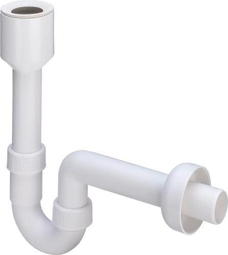 Viega 114640 Syfon do pisuaru lub zlewu żeliwnego rurowy z tworzywa sztucznego 7985.94 DN 50 odpływ poziomy, uszczelka wargowa, rozeta