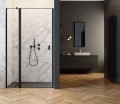 Radaway Nes Black DWJ II drzwi prysznicowe czarne lewe