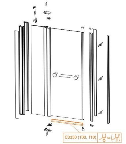 Sanplast 660-C0330 uszczelka pozioma dolna