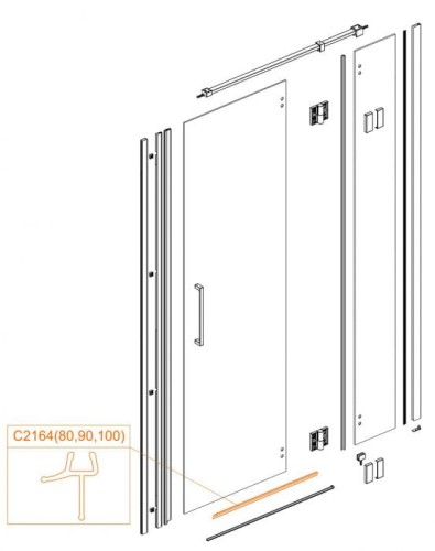 Sanplast 660-C2164 uszczelka okapowa prawa
