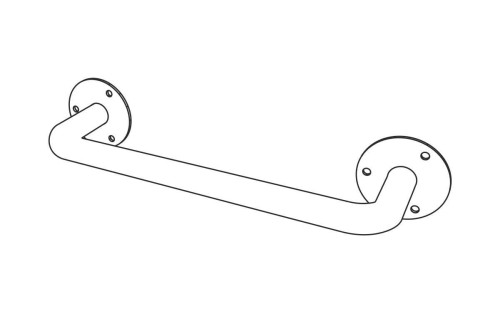 Gorgiel 1029202110 poręcz prosta PLP 300 BG stal nierdzewna 300 mm biała