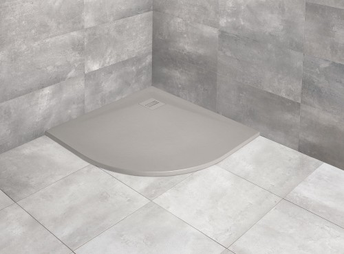 adaway HKA8080-74 KYNTOS A 80x80 cemento-cemento brodzik półokrągły z konglomeratu marmurowego