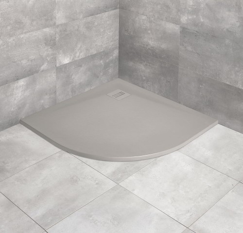 Radaway HKA9090-74 KYNTOS A 90x90 cemento - cemento brodzik półokrągły z konglomeratu marmurowego