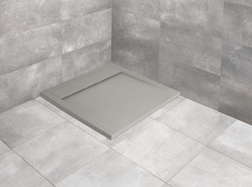 Radaway TEOS C cemento 100x100 brodzik kwadratowy z konglomeratu marmurowego HTC100100-74