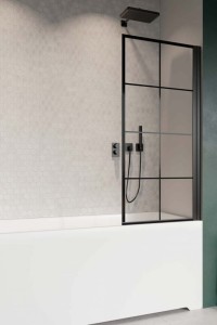 Radaway NES 8 BLACK PNJ I FACTORY 80 parawan nawannowy jednoczęściowy czarny uchylny prawy 10061080-54-55R. Dostawa gratis!
