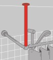 Seallux drążek przysufitowy (podwieszenie drążka) mat aluminium 276668605